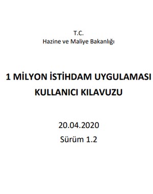 Hazine ve Maliye Bakanlığı Bilgi Teknolojileri Alanında 1 Milyon İstihdam Uygulaması - 20 Nisan 2020