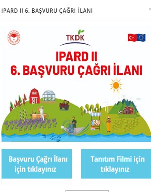 tarım ve kırsal kalkınmayı destekleme kurumu 08 mayıs 2019 tarihinde altıncı başvuru çağrı ilanı: çiftlik faaliyetlerinin çeşitlendirilmesi ve iş geliştirme