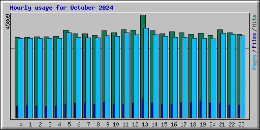Hourly usage for October 2024